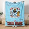 Name Custom Coventry City Print Flannel Blanket High Quality Warm Comfortable Cover for All Seasons Perfect for Gifts Home Decor