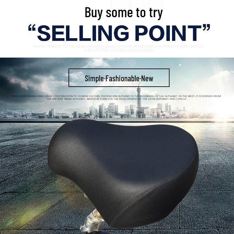 Universal Electric Vehicle Seat Cushion for Bikes and Scooters - Thickened and Enlarged Saddle Accessory