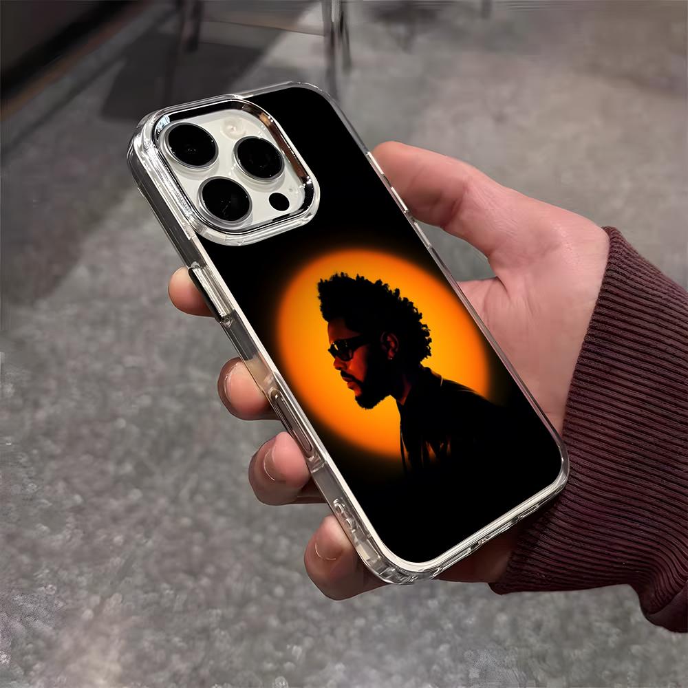 Die W-Weeknd XO Sänger Handyhülle Für IPhone 17 Air 16 E 15 14 13 12 11 Plus Pro Max Galvanisiert Transparent Weiche Hülle