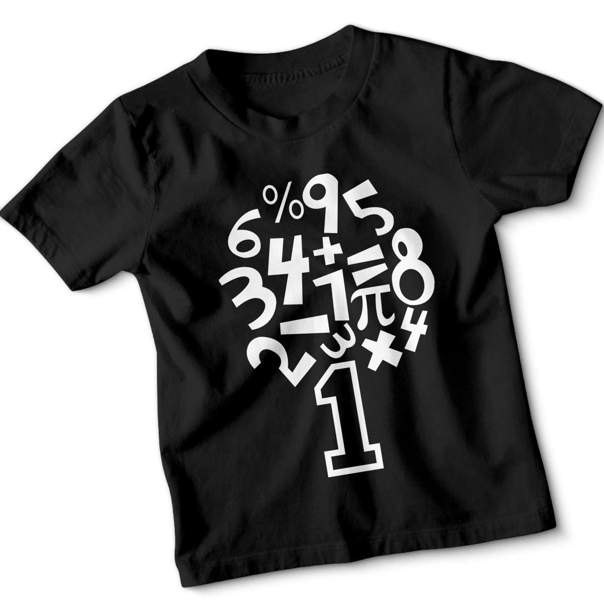 Math Numbers Pi Symbol Education Kids T-Shirt Boys Girls Graphic Tee S