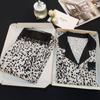 2025 Leopard Print Silk Pajama Set - Long Sleeve Ice Silk Home Wear for Women