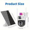 4G Outdoor Dual-View Solar Surveillance Camera with Panoramic Vision for Home