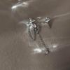 1 Pair Crystal Diamonds Four-pointed Star Earrings Crossed Star Earrings Women Handmade Lightweight Fashion Ear Jewelry