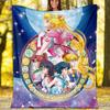 Moonlight Princesses Print Flannel Blanket, Soft Warm Lightweight Throw Blanket for living Room,Sofa Bed Camping office