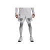 Under Armour Honeycomb Pattern Printed Embroidered Logo Drawstring Loose Fit Shorts Men Shorts White 1370416-014