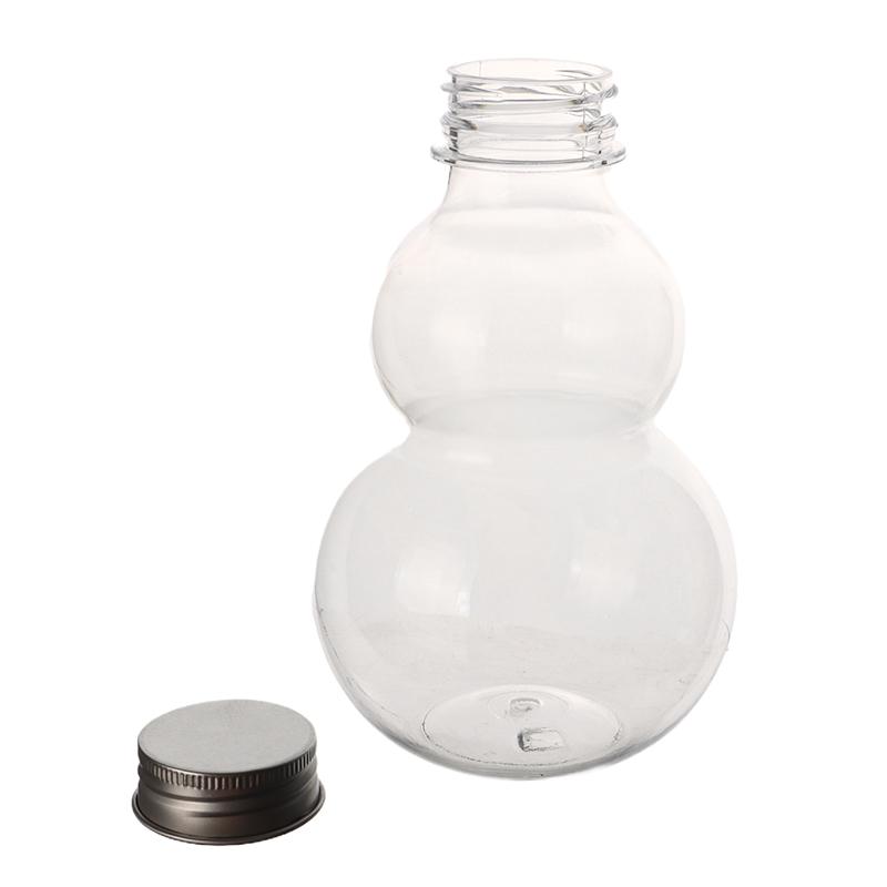 Disposable 500ML Gourd Water Bottles For Milk Tea Coffee Juice Portable Drinking Cup Home Clear Juicing Beverage Drink Bottle