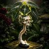 Gothic Home Decor Skull Spine Planter, Resin Skeleton Planter Pot, Horror Halloween Dark Aesthetic Sculpture Flower Vase, Spooky Gifts For Women