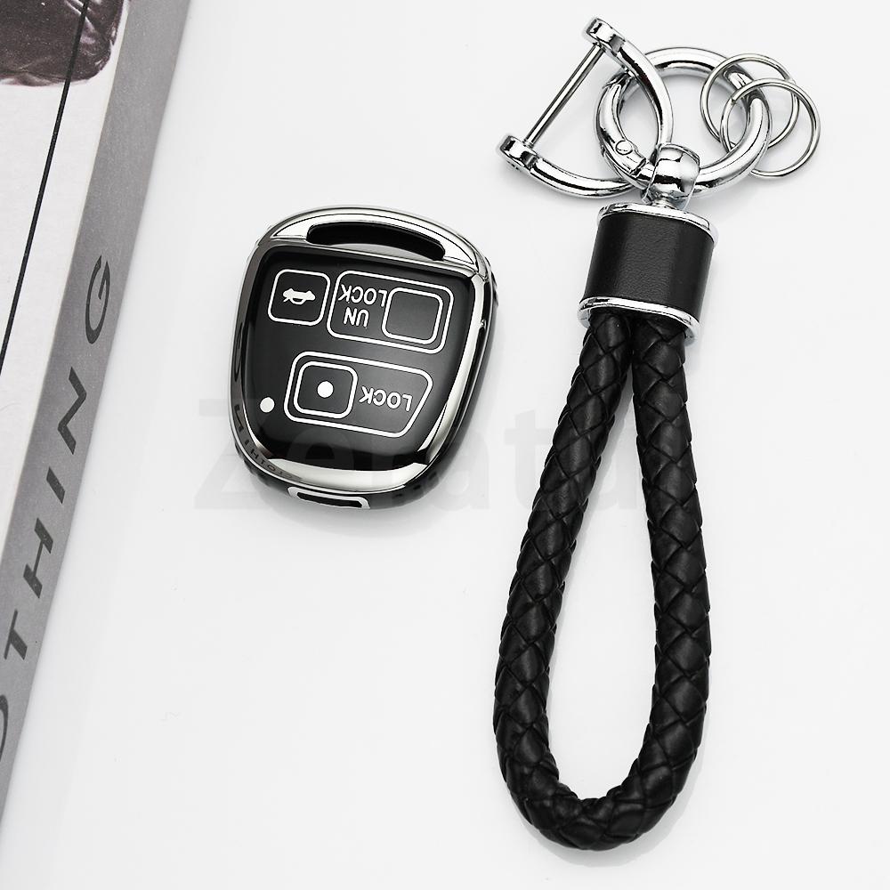 For Lexus Lx Rx400H Es330 Rx330 Es Gs Ls Is Rx Sc Silver Edge Tpu Keyless Car Key Case Fob For Toyota Land Crusier Fj Cruiser