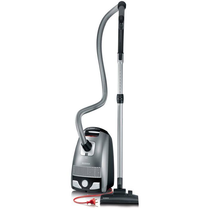 Aspirateur traineau avec sac - SEVERIN - S'Power - 750 W - 72 dB - 3 L - 72dB - Silencieux - Gris platine