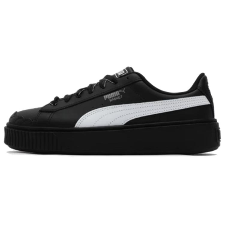 New PUMA Platform Height Increasing Low Top Skateboard Shoes Women's Black 404157-02