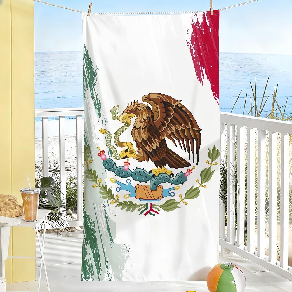 Flag Of Mexico Towel Soft Pool Gift For Travel Gym Shower Camping Quick Dry Sports Large Beach Towels