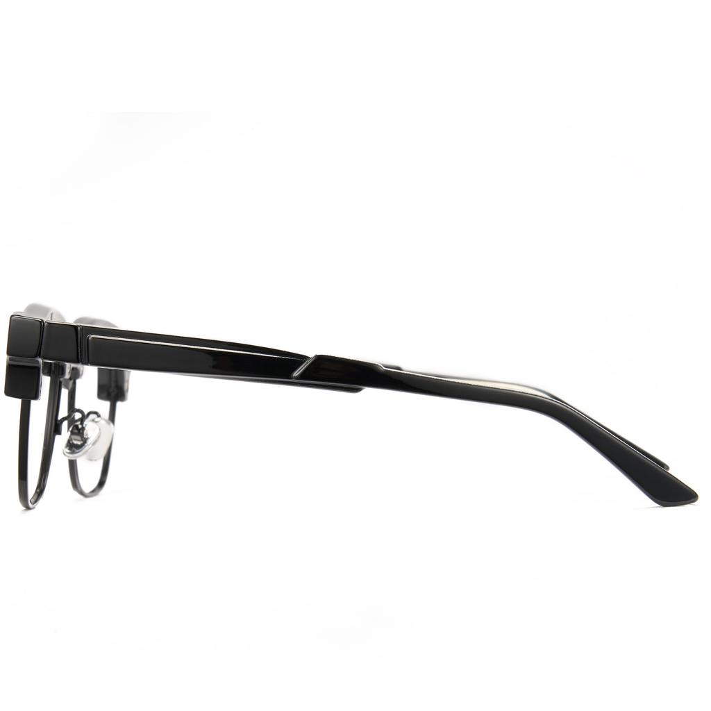 Browline Fashion Blue Light UV Slimming 8557 [Cyxus] Glasses, Glasses, Blocking, Protection, Effect, Stylish, Unisex, (01-Black)