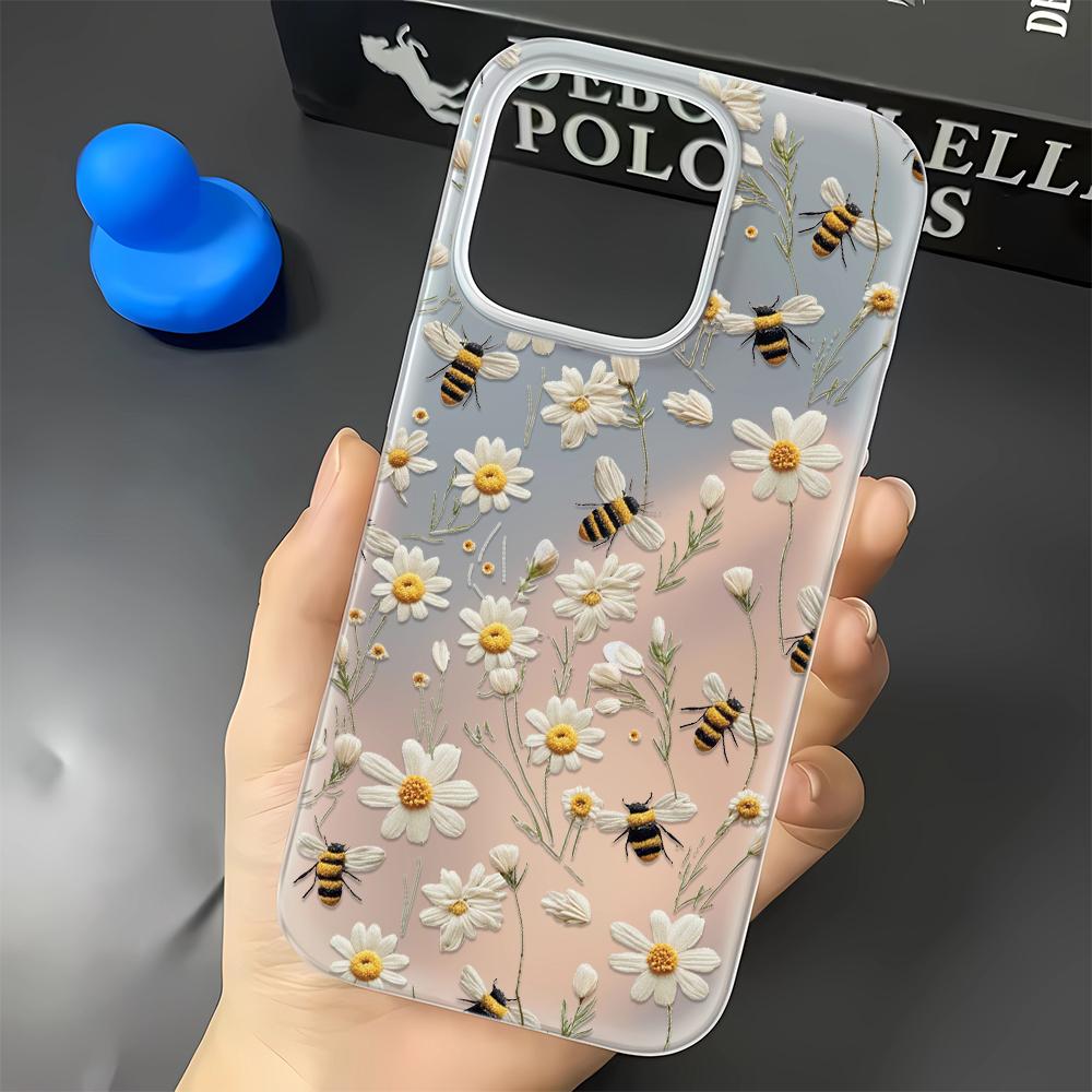 Bees Collect Pollen Phone Case For IPhone 17 16 15 14 Plus 13 12 11 Pro MAX 17 Air 16E Screen Protector Casing Shockproof Cover