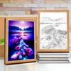 Table Decoration Light Painting Photo Frame Modern Landscape Led Night Light Bedside Bedroom Home Decor Christmas Gift Moon Lamp