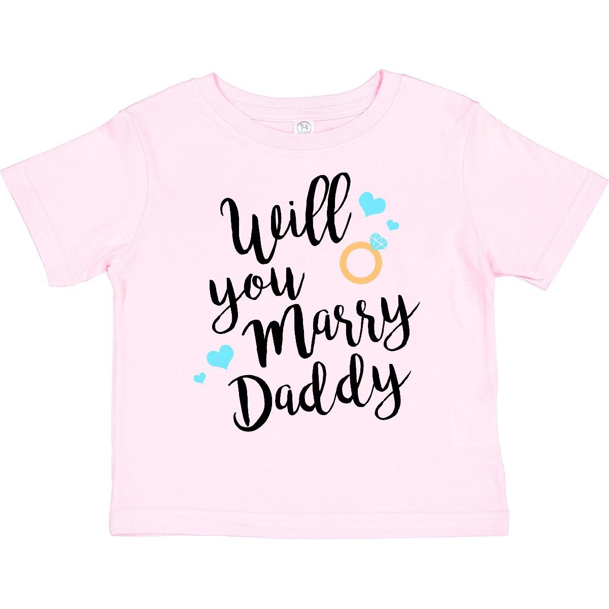 Inktastic Will You Marry Daddy-ring Toddler T-Shirt Valentines Day Ring Proposal 100
