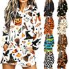 Women's Casual Long Sleeve Halloween Print Hoodie Pullover Top