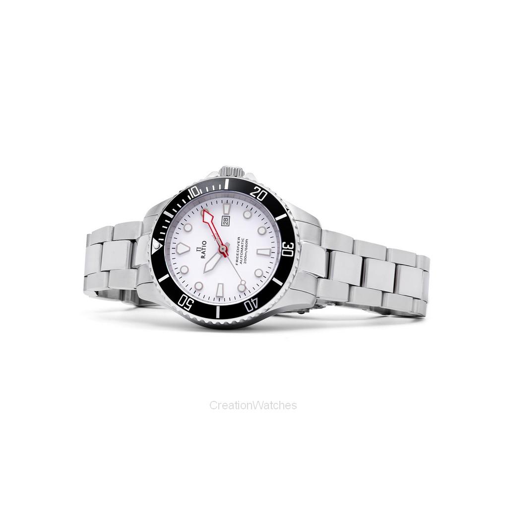 Ratio FreeDiver Sapphire Stainless Steel White Dial Automatic RTFL833 200M Women's Watch
