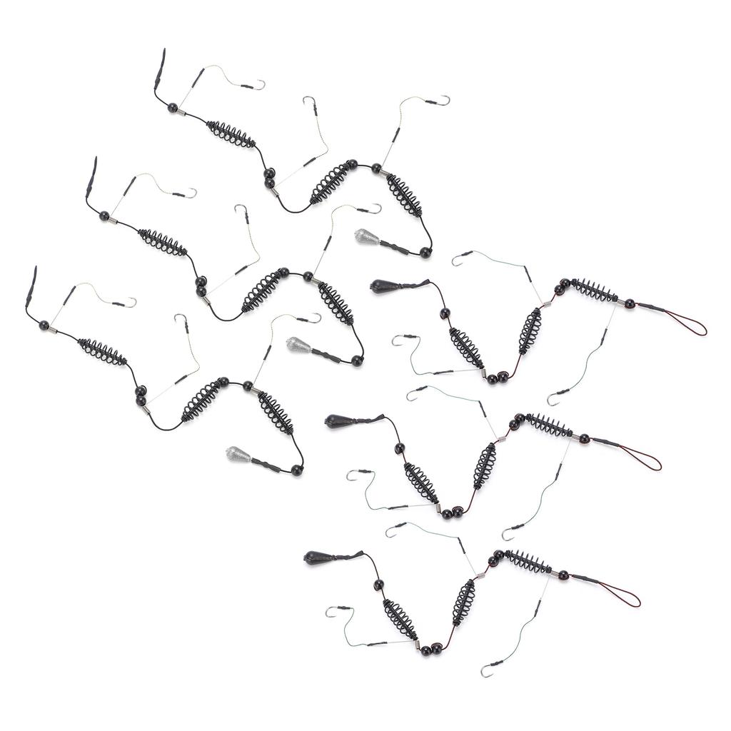 Künstlicher Köder Angelhaken Käfig Falle Korb Set und Angel Futterkorb Angelzubehör