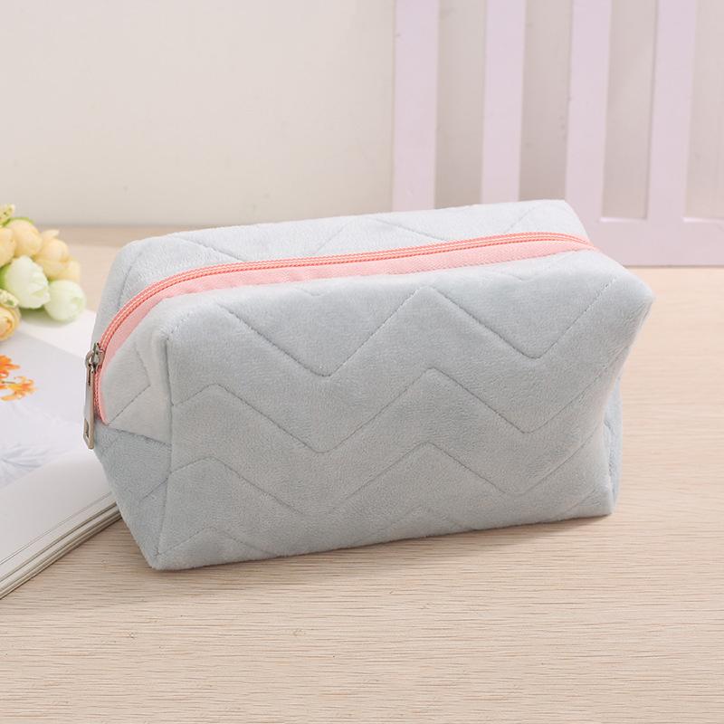 

Large-Capacity Stylish Velvet Pillowcase/Makeup Bag/Storage Bag/Convenient Travel Toiletry Bag синий