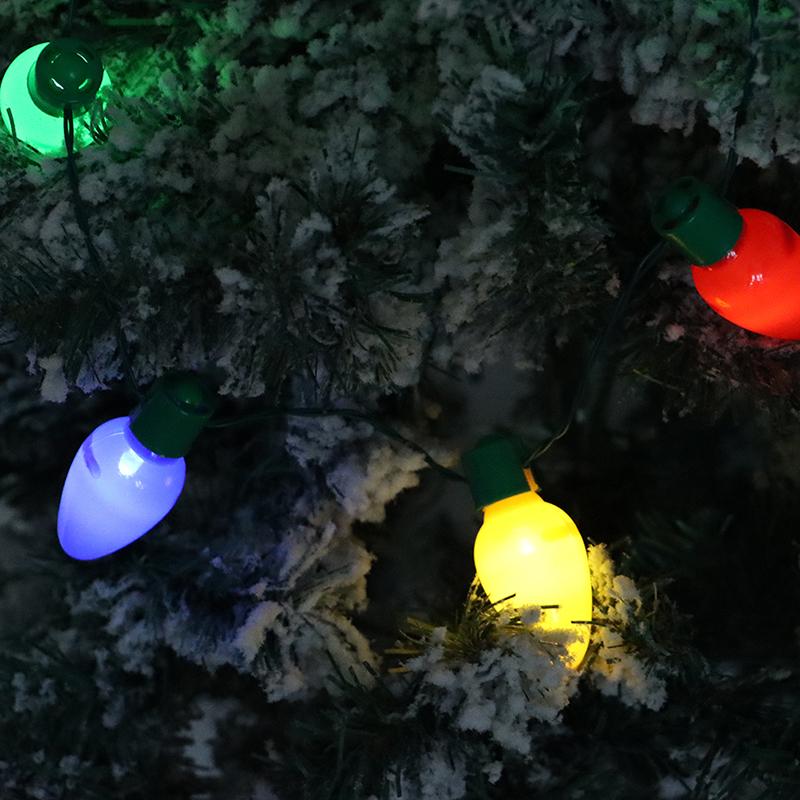 Christmas Novelty Led Lights Glowing Christmas Light Bulb Necklace Christmas Decorations For Home Xmas Navidad  Year