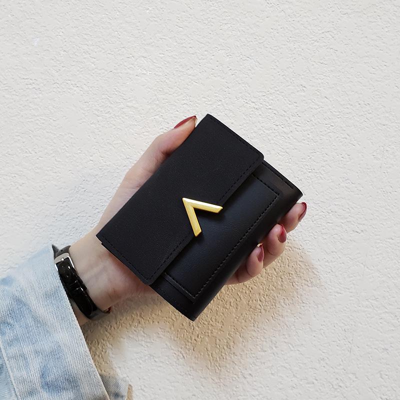 Women's Korean Style Tri-Fold Wallet: Short, All-Match Coin Purse & Card Holder