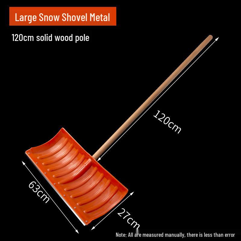 Large Thickened Tempered Plastic Shovel: Household Snow, Grain, and Garbage Shovel with Square and Flip Head.