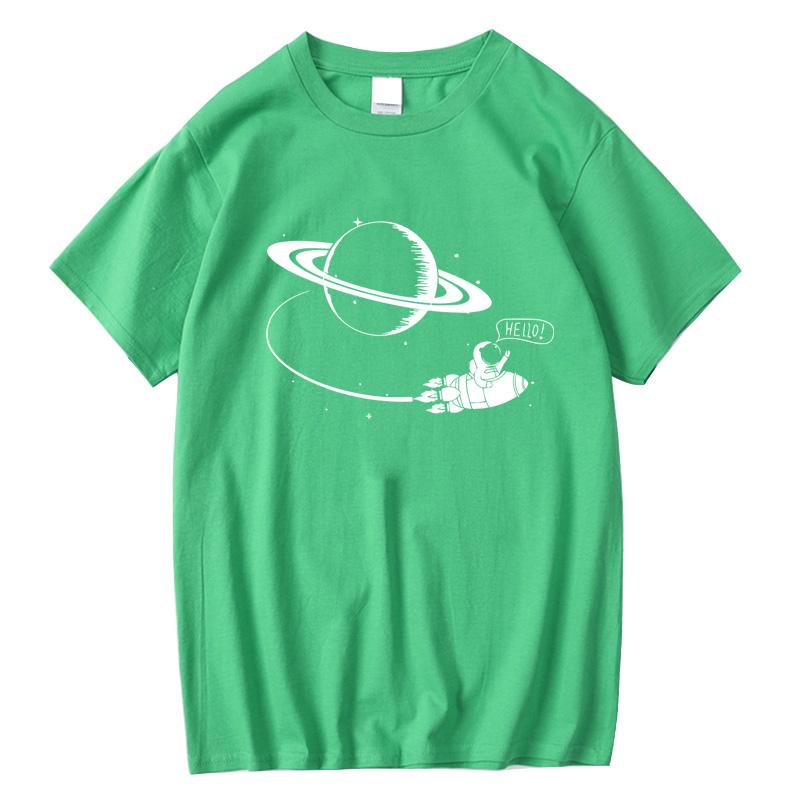 Mens High Quality Cotton Short Sleeve Space Print Summer Men T Shirt Casual Loost Oneck Tshirt Cool Tshirt Male Men Tee Shirt