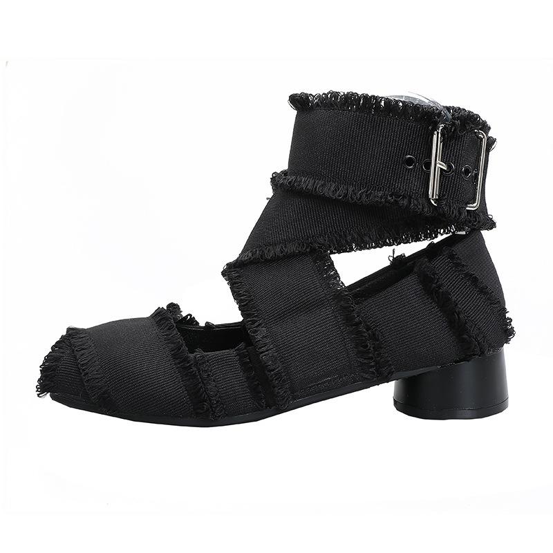 

Tassel ballet shoes women s 2025 new French square head shallow mouth gentle temperament Mary Jane shoes retro single shoes 40