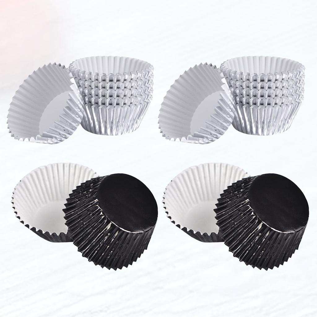 Buy 300pcs Thicken Aluminum Foil Muffin Paper Cup Small Cake Holder ...