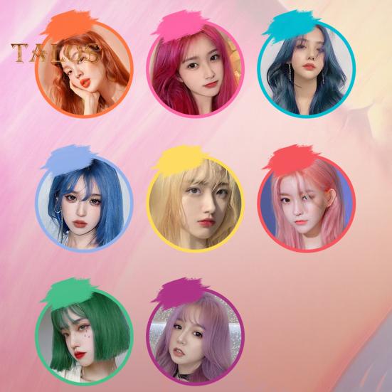 1/8Pcs 8 Colors Temporary Hair Chalk Washable Disposable Hair Dye Pressed Powder Single Color Men Women Hair Coloring Powder Box Halloween Cosplay