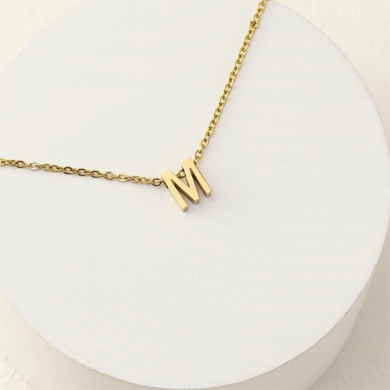 2025 Trending Gold Alphabet Necklace Pendant for Women – Fashionable Jewelry Accessory