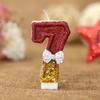 New Bow Birthday Candle, Creative Handmade Cake Candle Red Gold Digital Candle 0 To 9 Characters Independent Packaging Candle