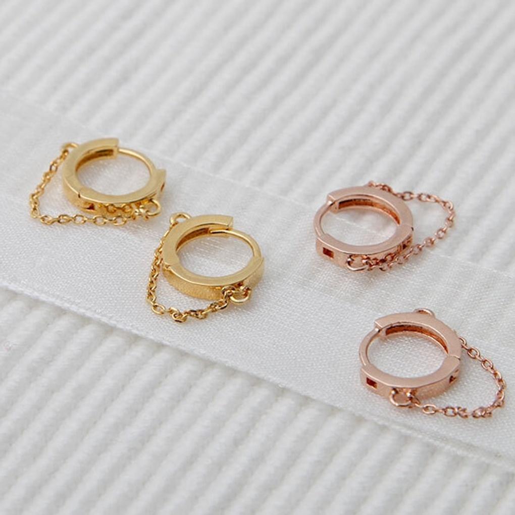 

Women s Daily 14K Gold-Filled Long Hoop Earrings RS525_Rose Gold