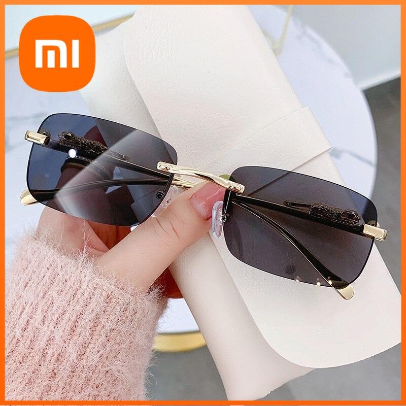 Xiaomi Vintage Square Sunglasses New Small Women Rimless Sun Glasses Shades Luxury Brand Metal Sunglass UV400 Eyewear