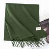 New Solid Color Maillard Imitation Cashmere Scarf for Women Autumn and Winter High End Warm Shawl Simple Scarf