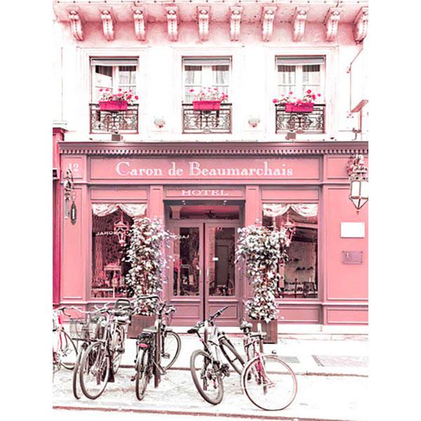 

Алмазная картина розовый цветок полная квадратная круглая алмазная вышивка велосипедный дом пейзаж вышивка крестиком украшение дома Full Round 20x25CM