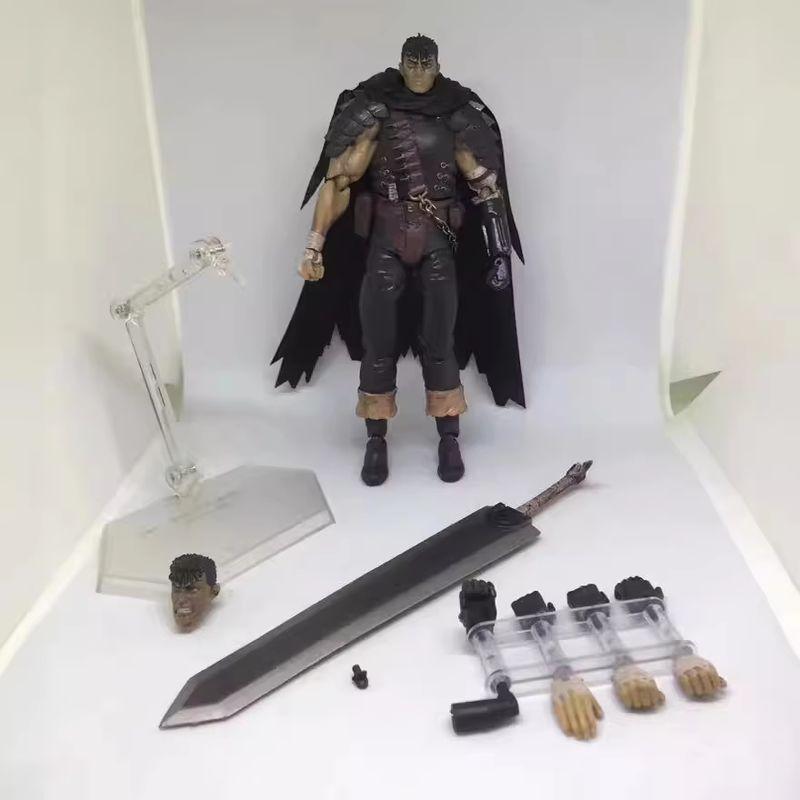 Durable New Figma 359 Guts Berserk Black Swordsman Repaint Edition Action Figure 17cm Collectible Anime Model Doll For Berserk Anime Fan