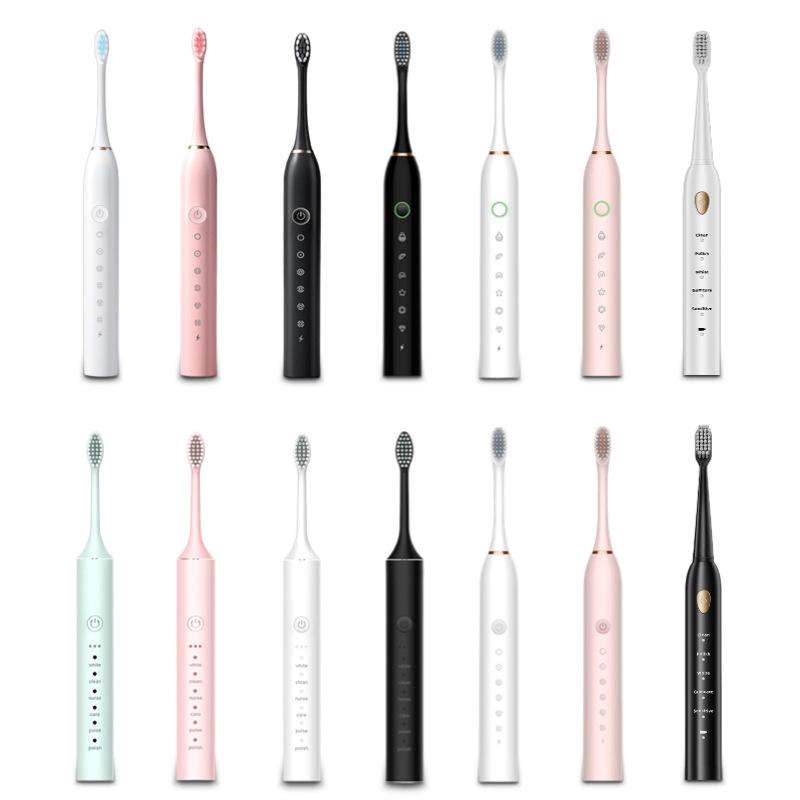 Electric Toothbrush, Rechargeable Model, Universal Soft Bristle Brush for Adults and Children, Portable Travel Set for Home Use, Toothbrush.