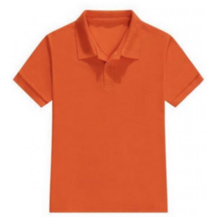 Polo enfant - Non spécifié - Lot de 3 - Manches courtes - 100% coton - Couleur orange, blanc, noir