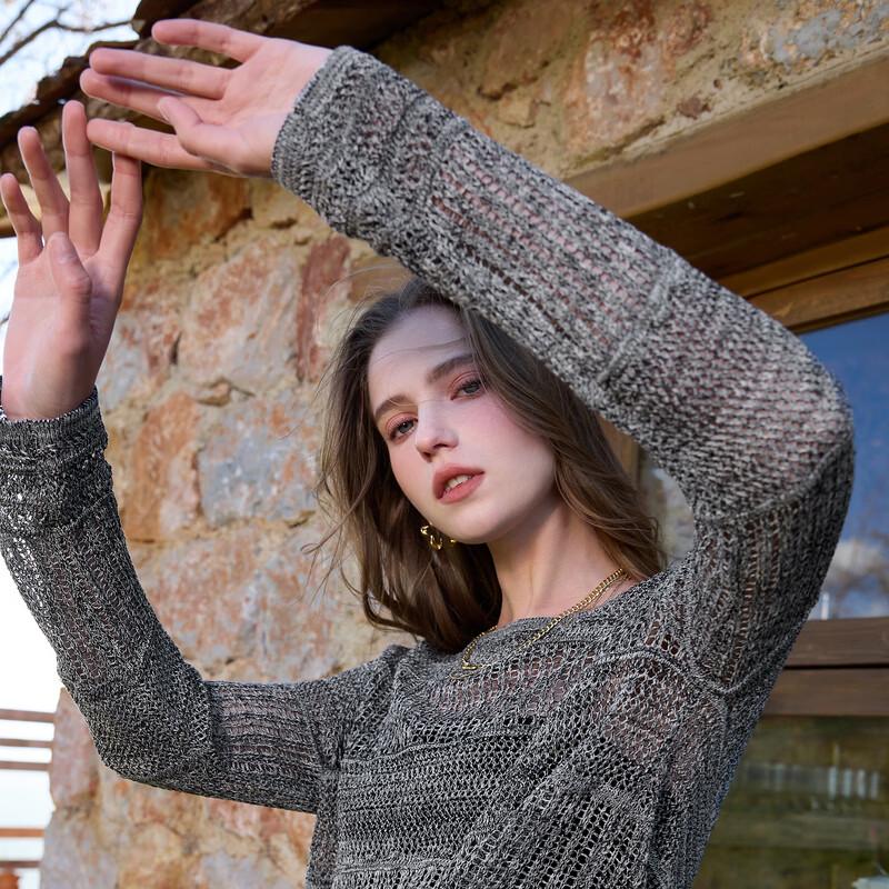 Sancai 2026 Frühling Lyocell-Mischung Locker gestrickter Pullover