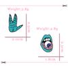 Horror Eyeball In Mouth Witch Hand Enamel Pins Devil Punk Brooch Denim Jackets Shirt Lapel Pin Gothic Badge Cartoon Jewelry Gift