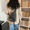 Denim Sling Bag Casual Chest Bag Lightweight Crossbody Backpack for Men and Women