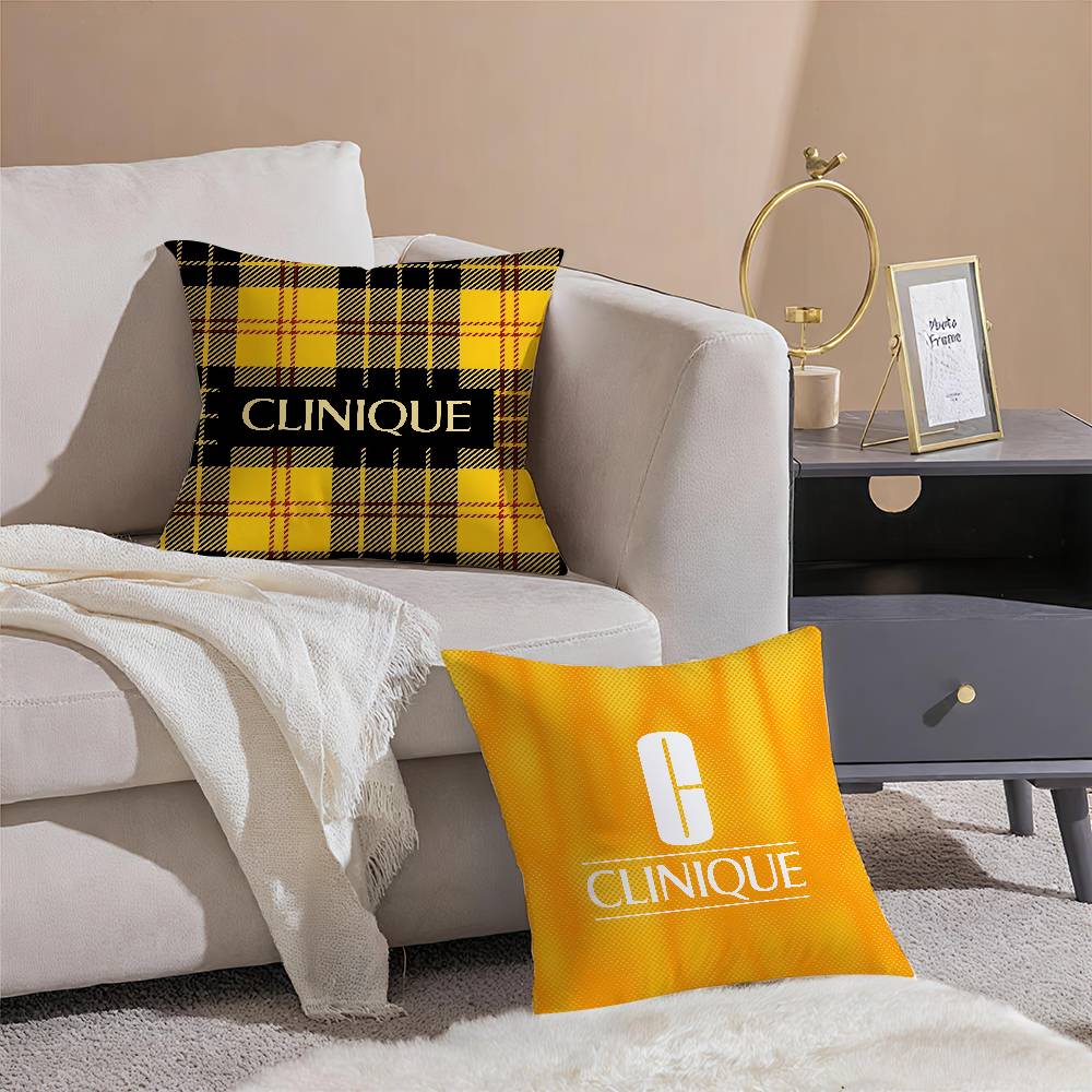 World-Renowned Brands Clinique-E Pillow Case Comfort Sofa Bed Silky Elegant Invisible Zipper Decorative Cushion Cover
