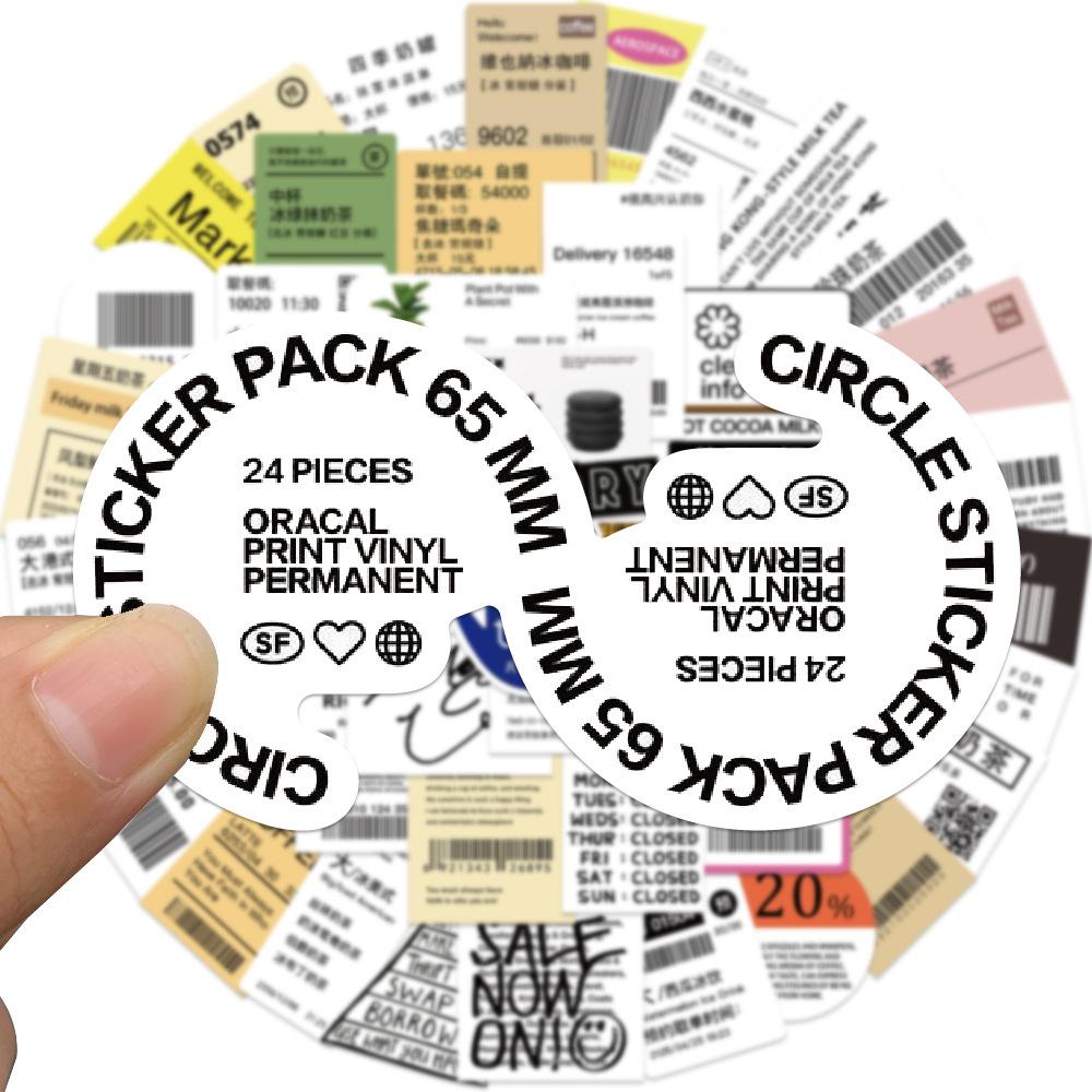 50 Milk Tea Cup Stickers Coffee Label Cold Drinks Bottle Fruit Tea Juice Ins Wind Baking Dessert Stickers
