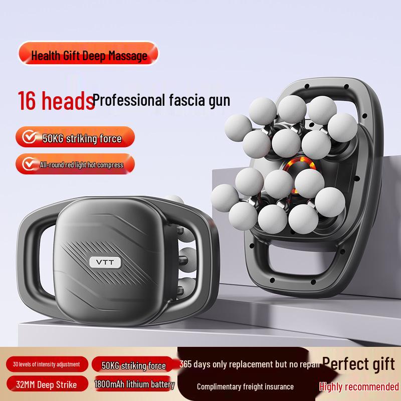 12-głowicowy masażer pistoletowy LCD do głębokiego rozluźnienia całego ciała