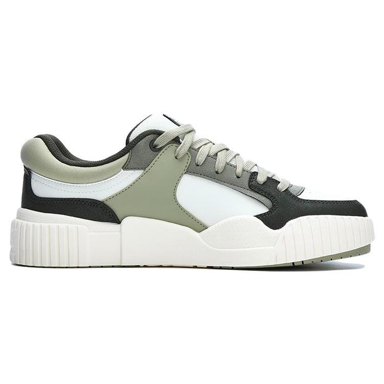 Fila BLOCKS Wear Resistant Lightweight Low Top Skateboard Shoes Men's White Green (Unisex) Skate Shoes F12M312209FSF