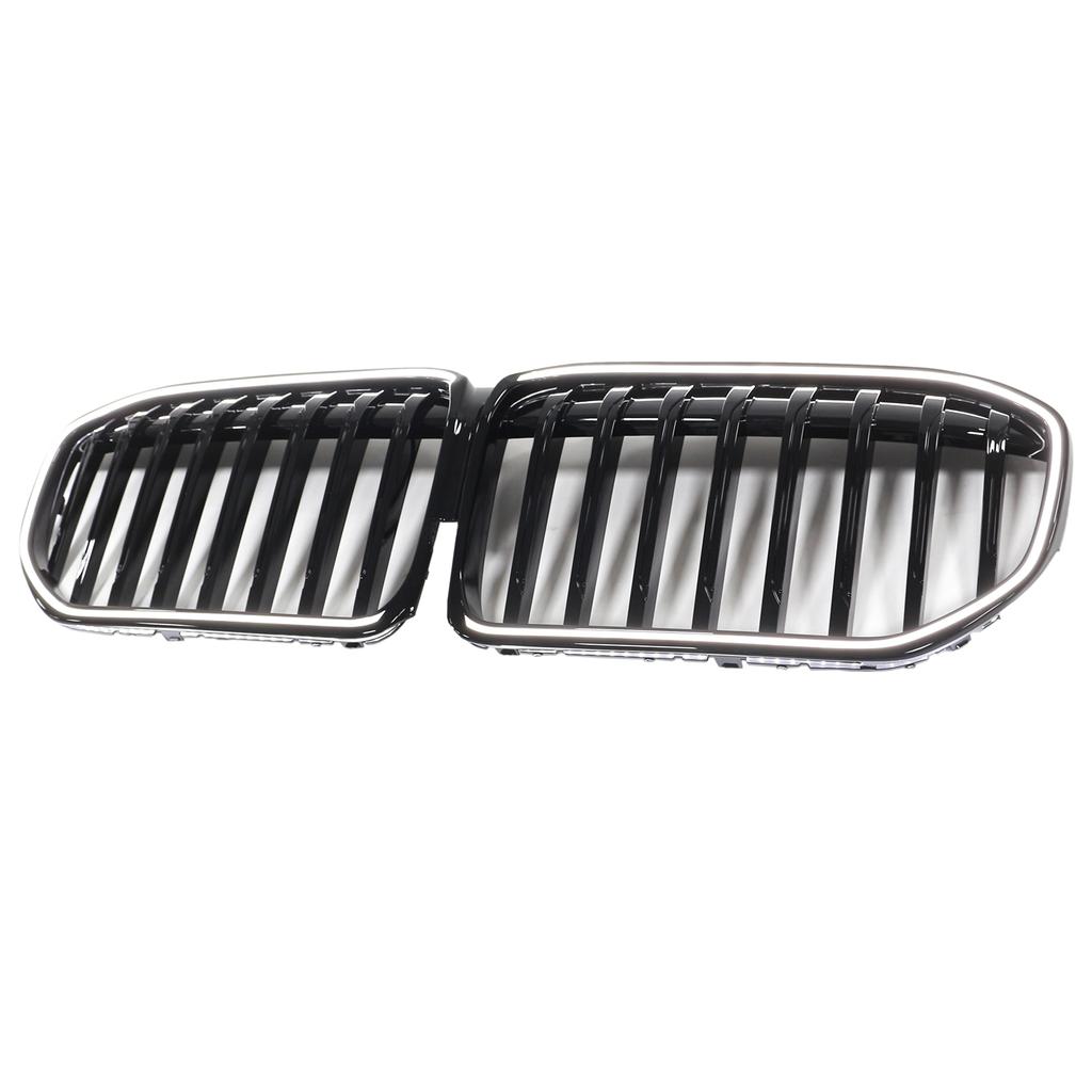 Single Slat Gloss Black Front Grill Grille Fit BMW 7 Series G11 G12 2019-2022