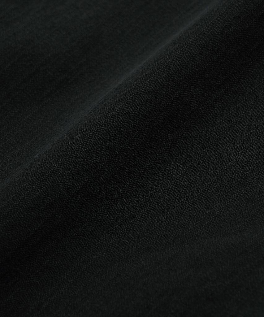 Pilpeu One-Tuck Herringbone Washed High Waist Pants (Black)