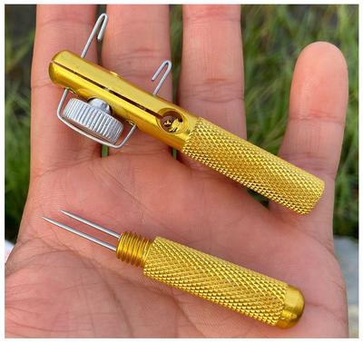Copper Manual Hook Tying Device, Dual-purpose Wire Tying Device, Sub Wire Knotter, Fishing Gear Accessories, Fishing Supplies