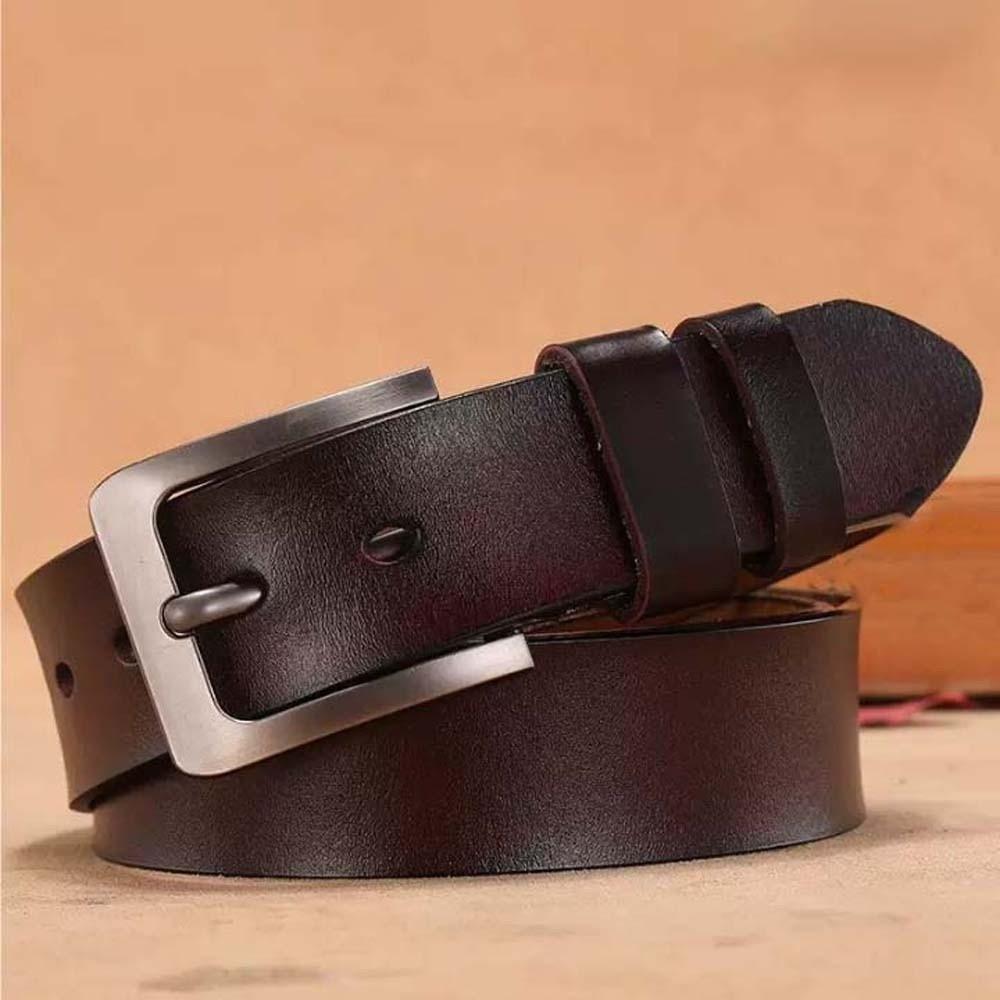 Zinc Zinc Alloy PU Leather Belt Texture Jeans Waistband Classic Men Wide Belt  Gifts